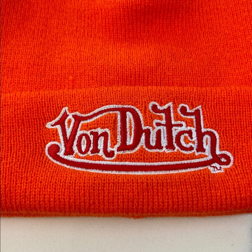 NWT Von Dutch Orange Beanie - Picture 2 of 7
